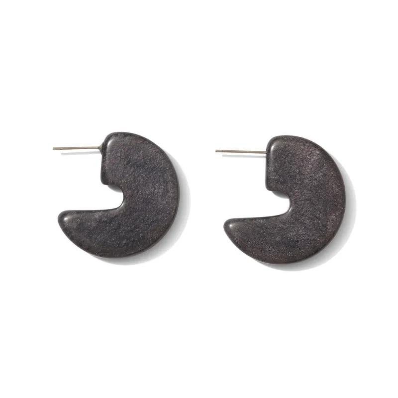 Marbled Resin Hoop Earrings made by Ocelot Market