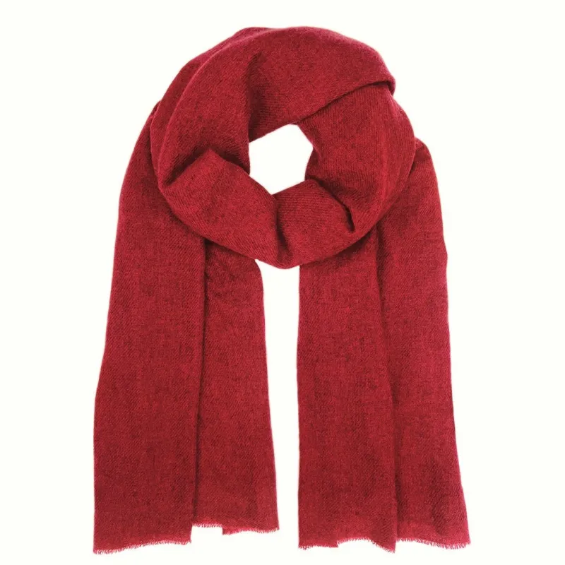 Berry Handloom Cashmere Scarf made by Ocelot Market