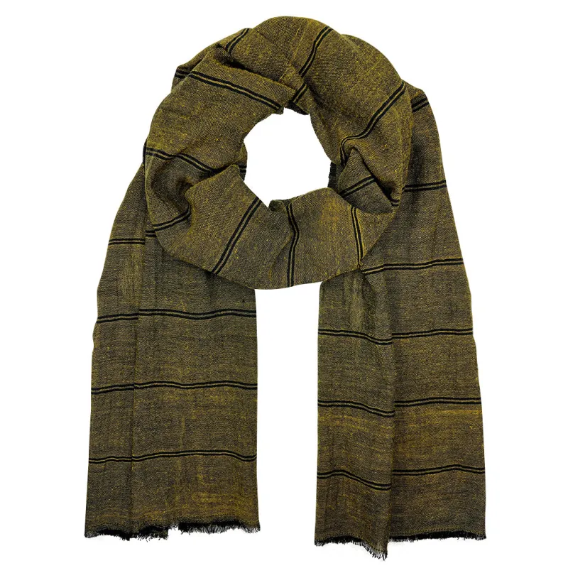 Earthy Striped Scarf made by Ocelot Market