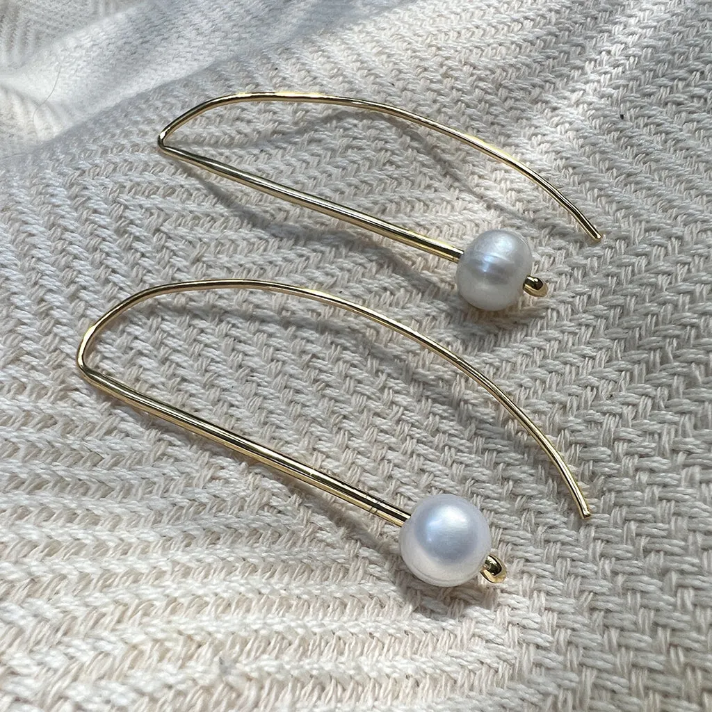 Freshwater Pearl Hook Earrings sold by Ocelot Market product image thumbnail 3