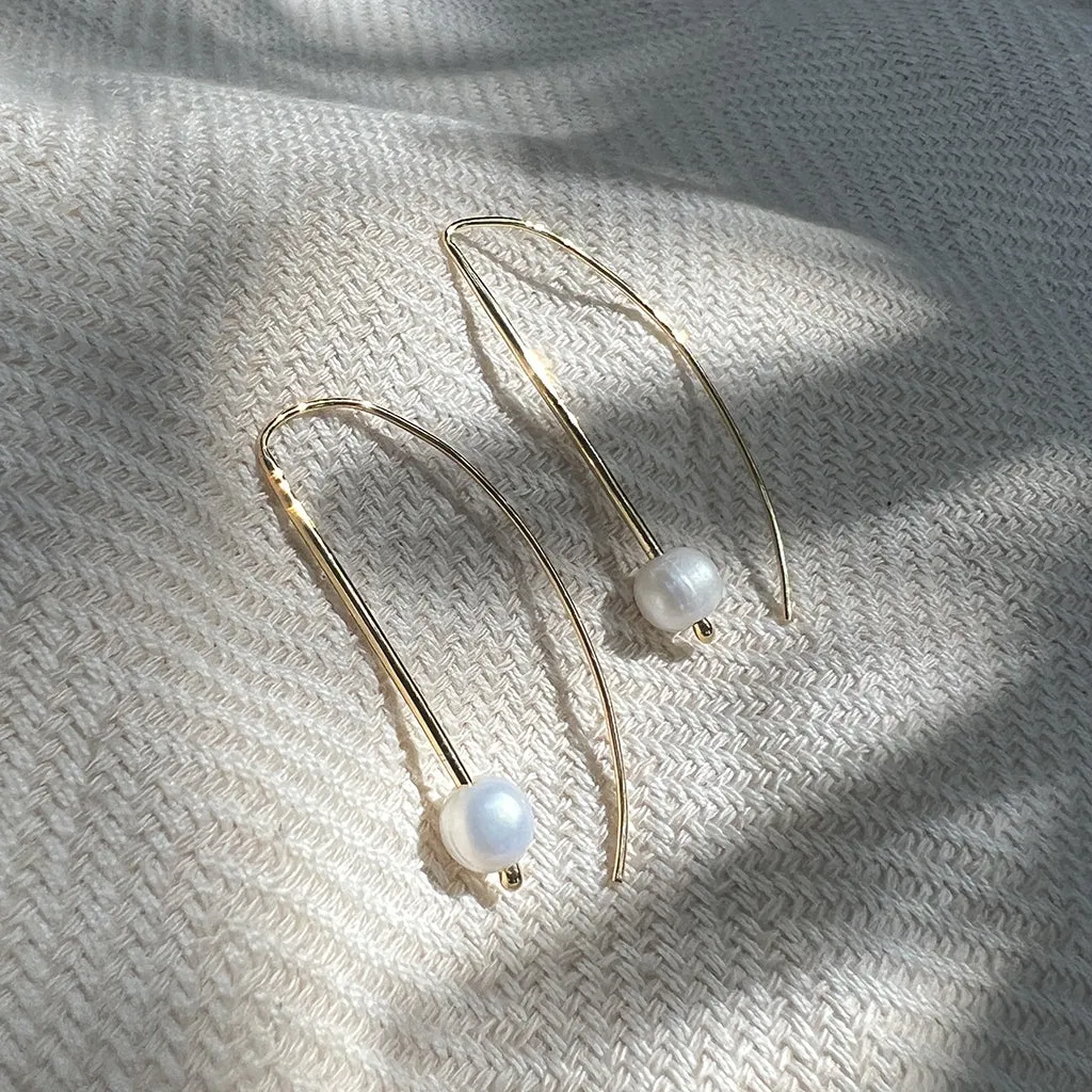 Freshwater Pearl Hook Earrings sold by Ocelot Market product image thumbnail 4