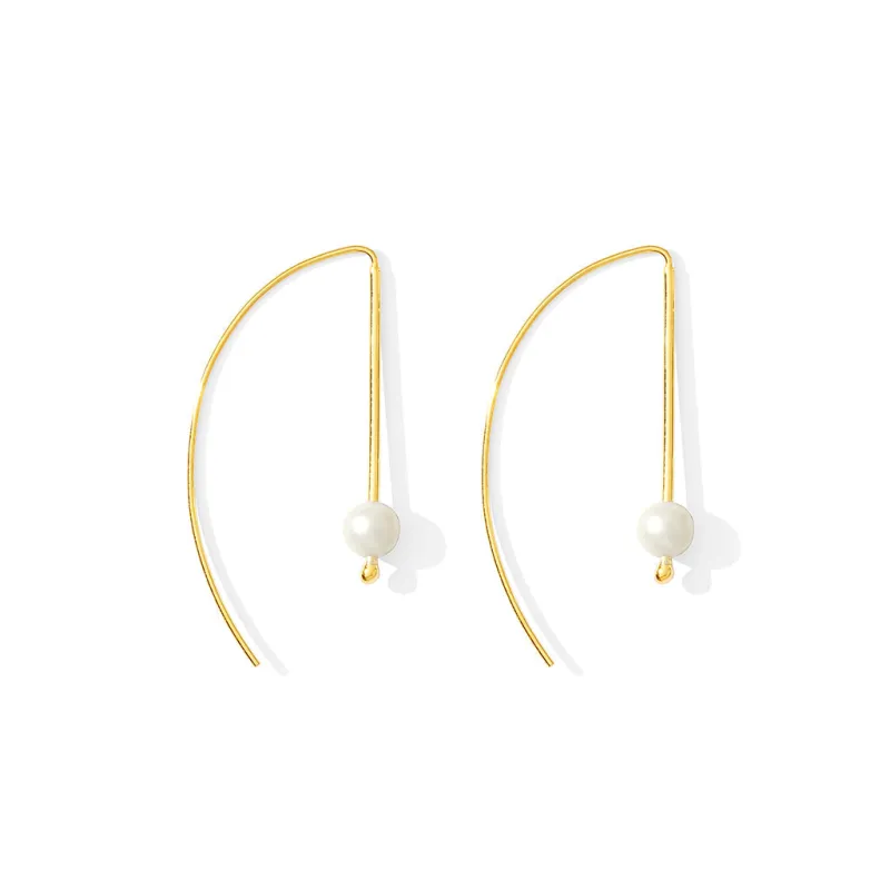Freshwater Pearl Hook Earrings made by Ocelot Market