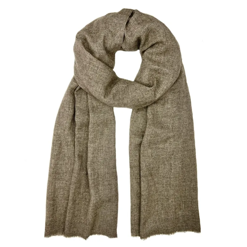 Espresso Handloom Cashmere Scarf made by Ocelot Market