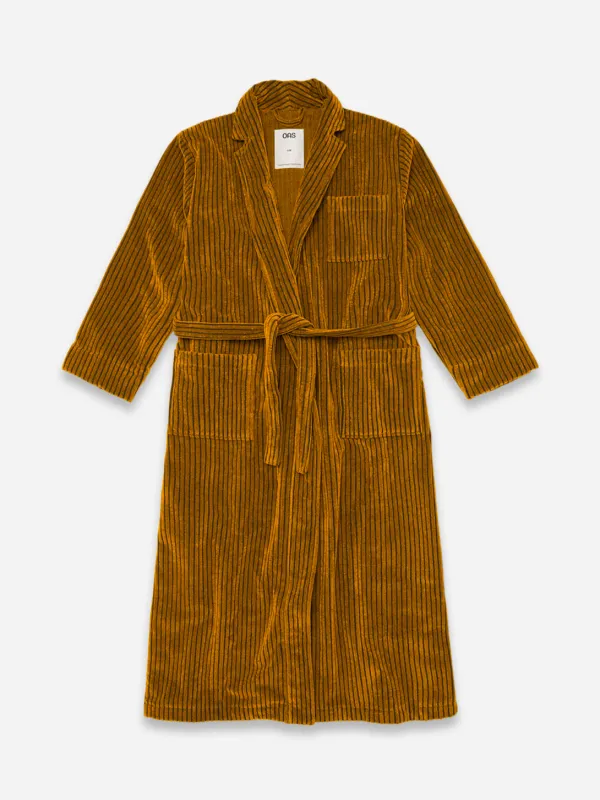 Santiago Striped Velour Long Robe sold by O.N.S