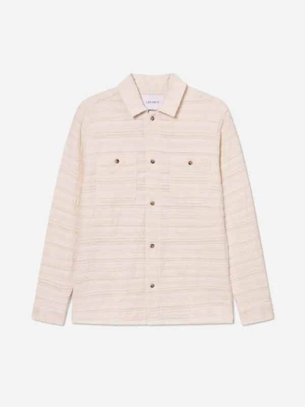 Jonas Structured Stripe Overshirt sold by O.N.S