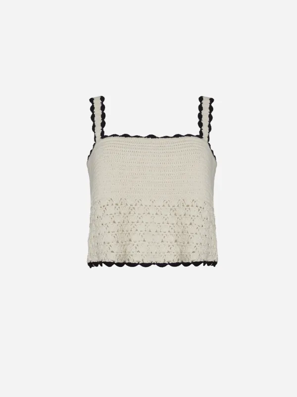 Caria Crochet Top sold by O.N.S