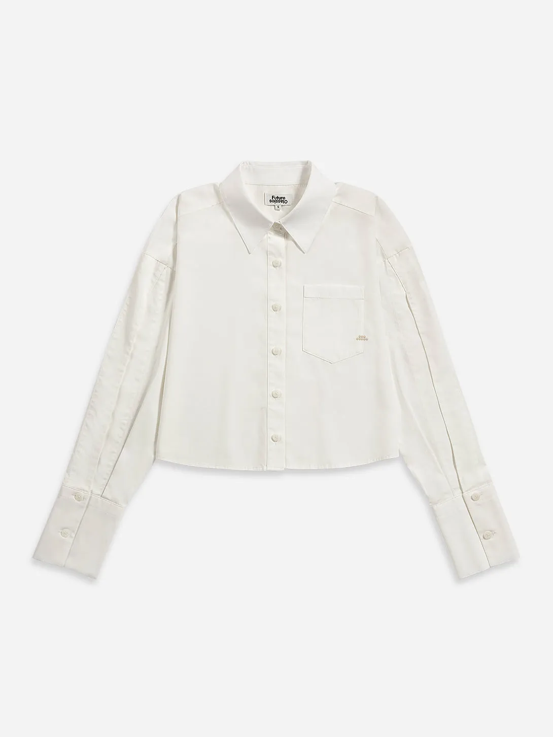 Split Sleeves Cropped Shirt sold by O.N.S