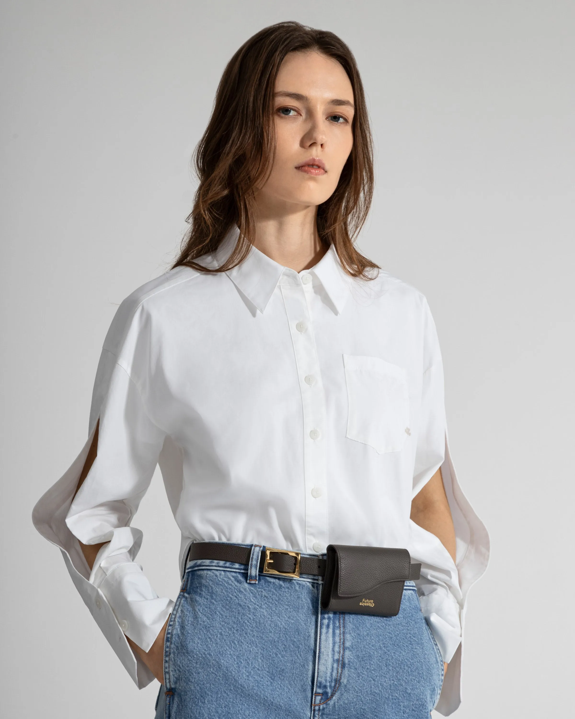 Split Sleeves Cropped Shirt sold by O.N.S product image thumbnail 3
