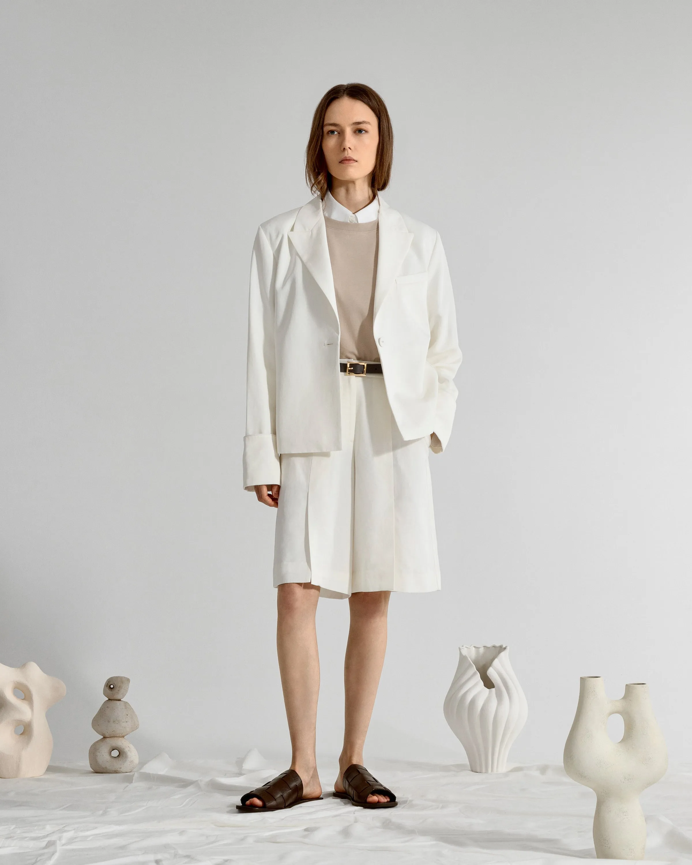 Front Slits Tailored Shorts sold by O.N.S product image thumbnail 3