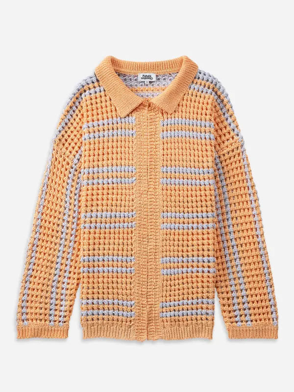 Striped Cocoon Cardigan made by O.N.S