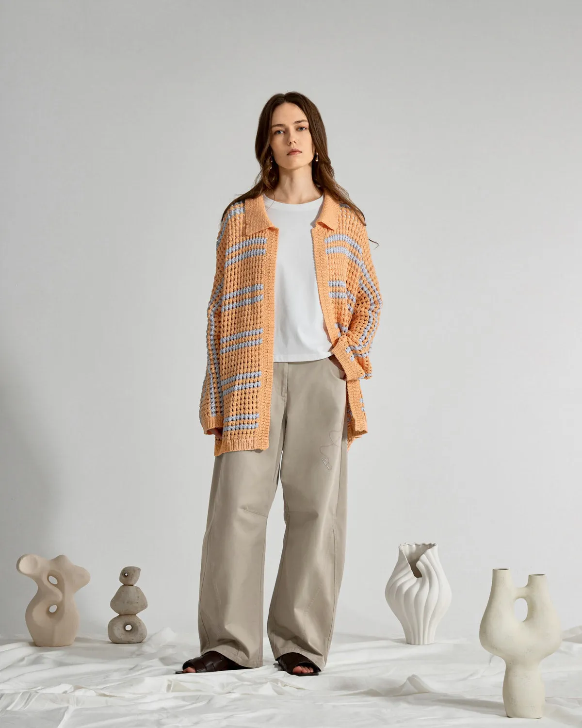 Striped Cocoon Cardigan sold by O.N.S product image thumbnail 3