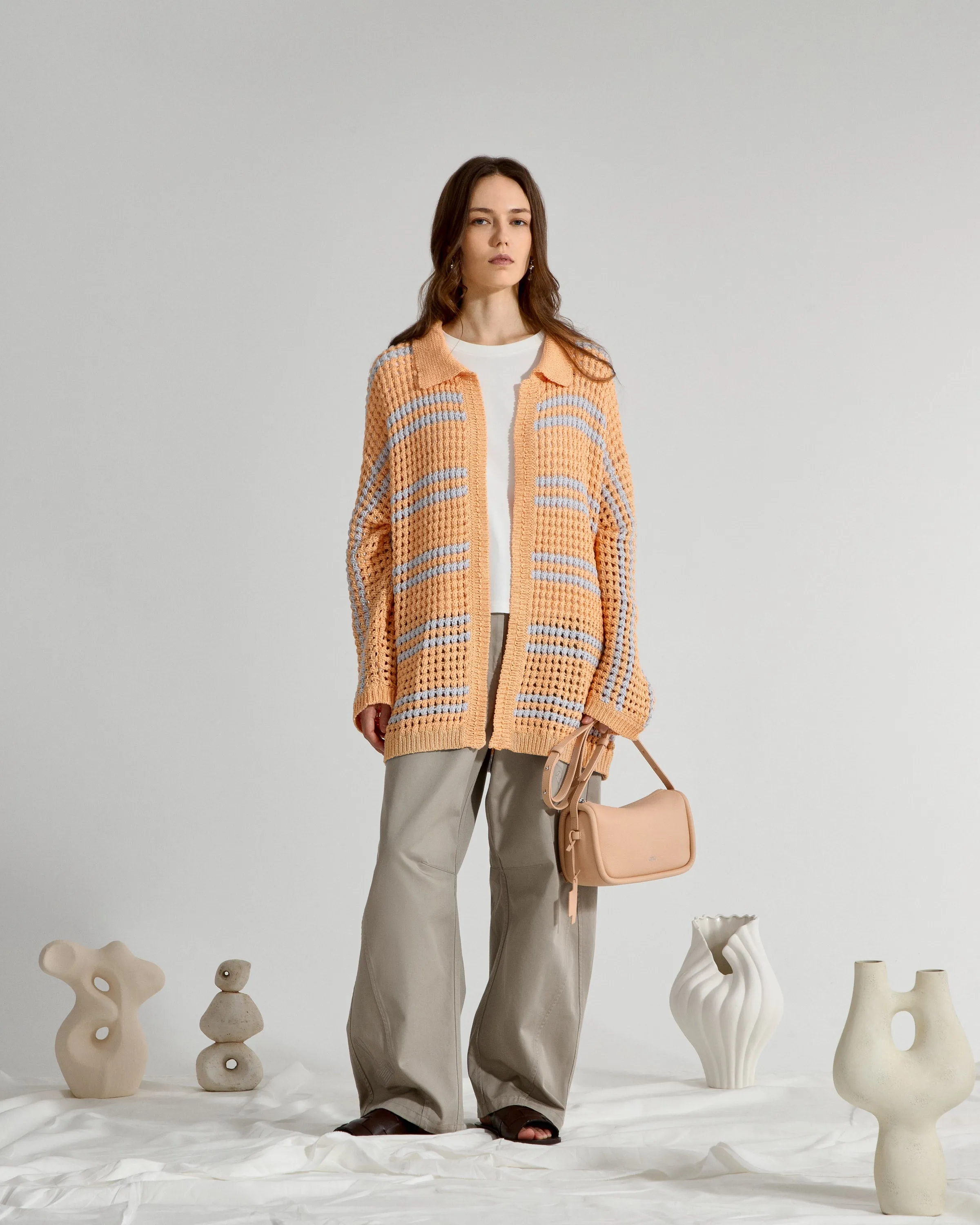 Striped Cocoon Cardigan sold by O.N.S product image thumbnail 2