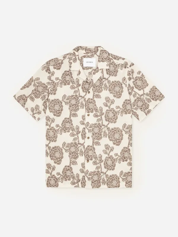 Lesley Flower Jacquard SS Shirt made by Les Deux