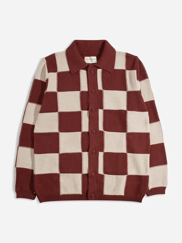Velzy Knitted LS Shirt - Square Patchwork made by Far Afield