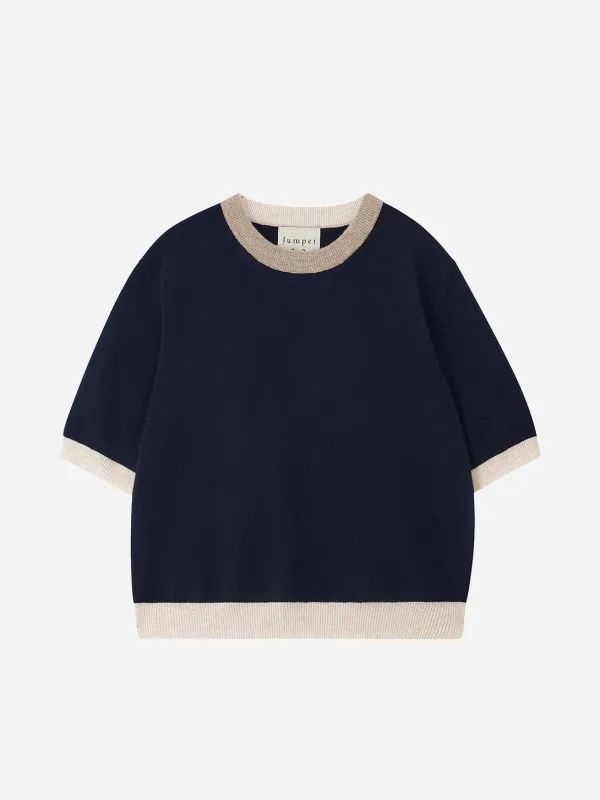 Many Contrast T Shirt made by Jumper 1234