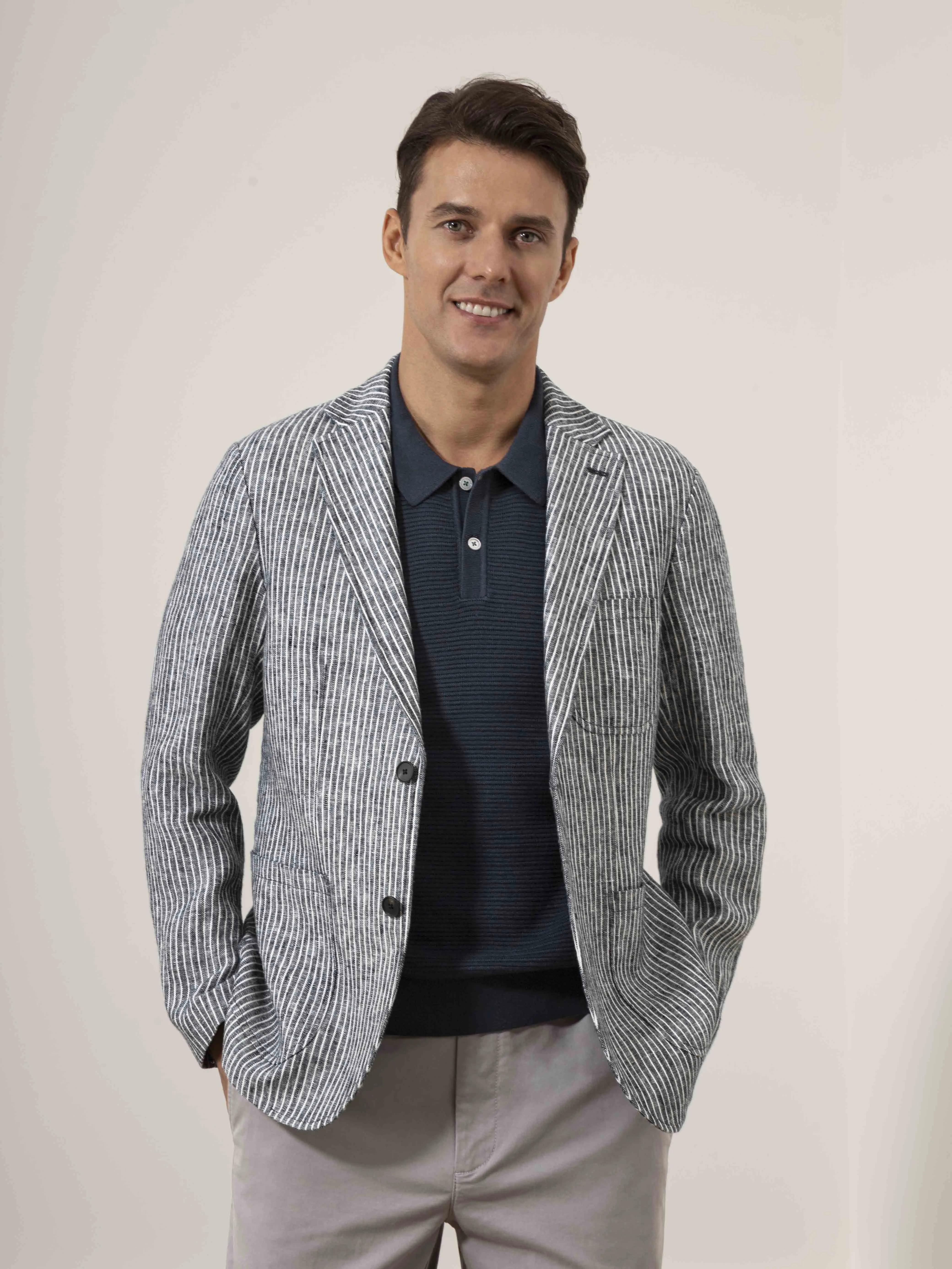 Perry Linen Stripe Blazer sold by O.N.S product image thumbnail 3