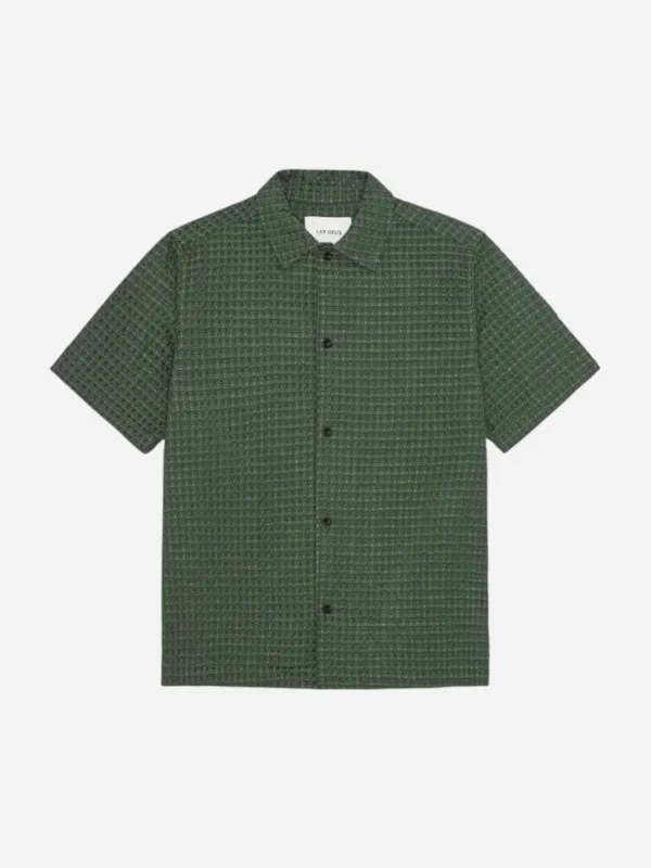 Check Seersucker SS Shirt made by Les Deux