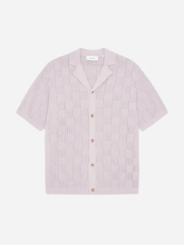 Squared Knitted SS Shirt made by Les Deux
