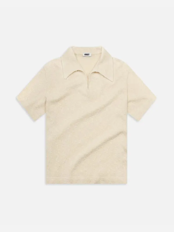 Textured Cotton Knit Polo made by KROST