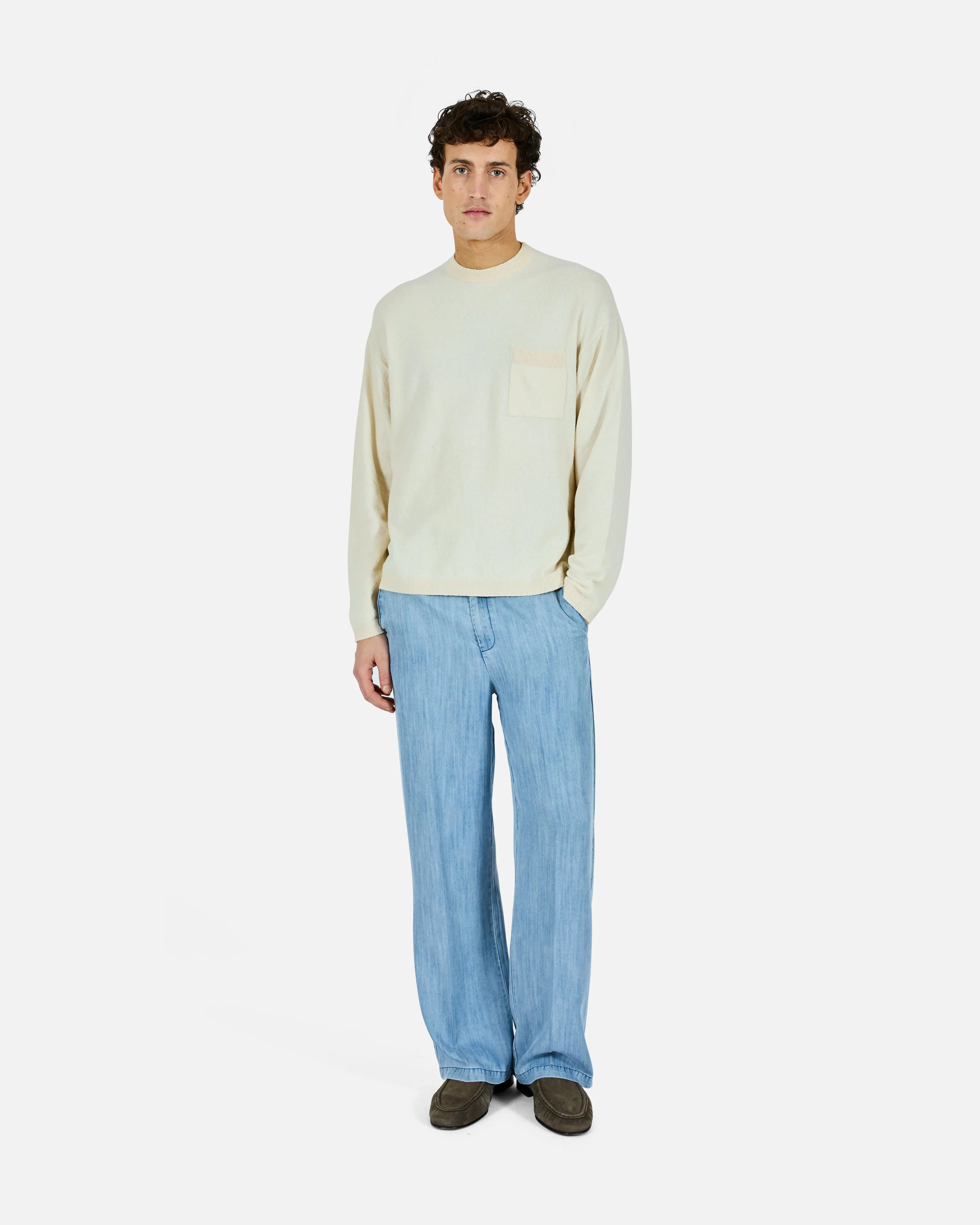 Crepe Knit Long Sleeve Shirt sold by O.N.S product image thumbnail 3