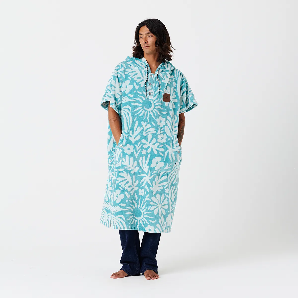 Sunny Extra-Warm Poncho - Sky Blue sold by SLOWTIDE product image thumbnail 4