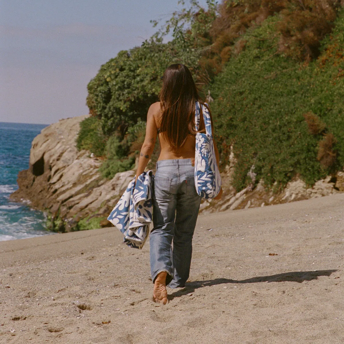 Sunny Terry Tote - Dusty Blue sold by SLOWTIDE product image thumbnail 4