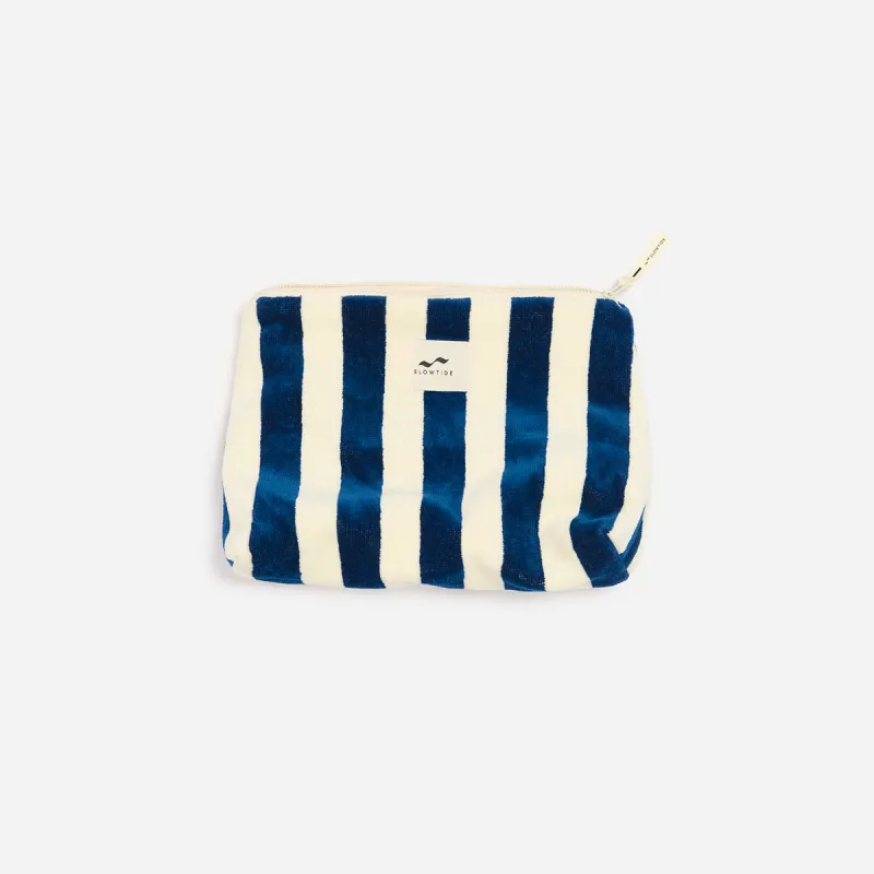 Cabana Terry Pouch - Deep Pool sold by SLOWTIDE