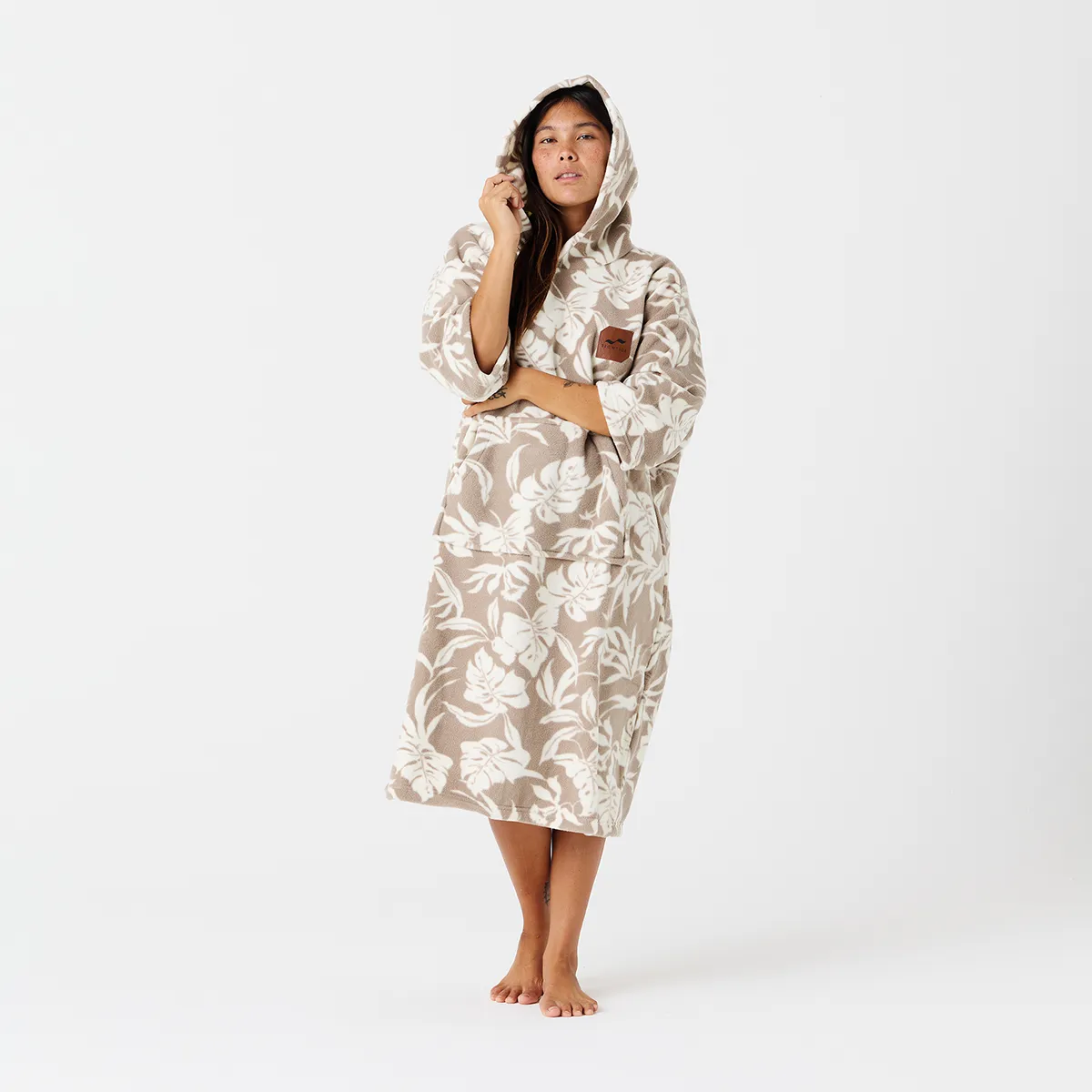 Hauke Chilling Fleece Poncho sold by SLOWTIDE