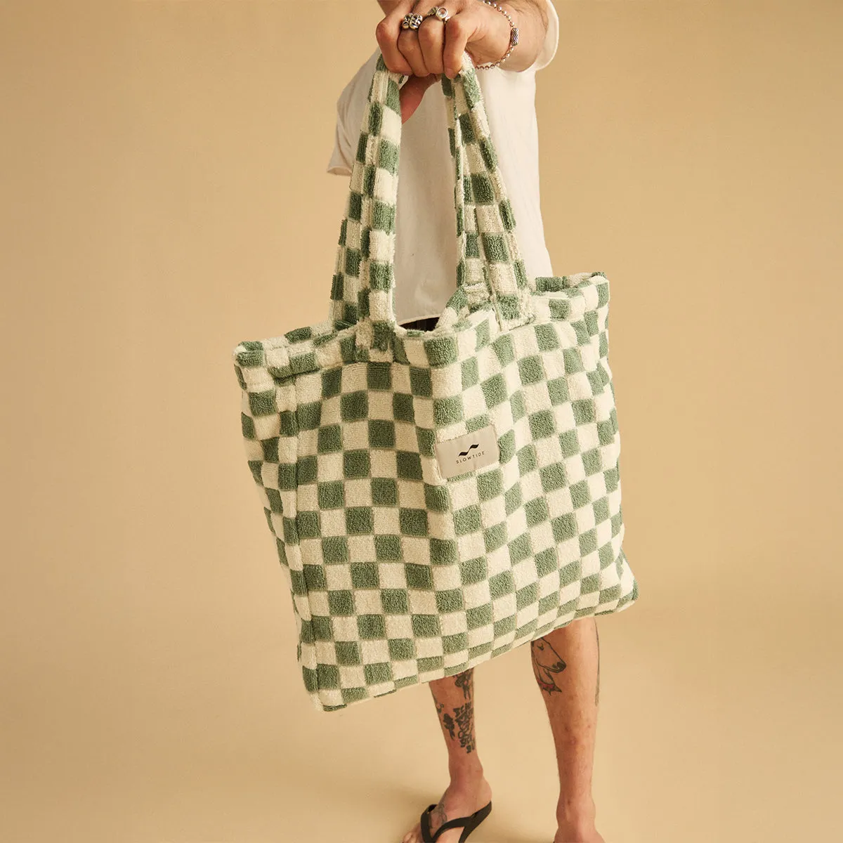 Mate Terry Tote Bag - Sage sold by SLOWTIDE product image thumbnail 5