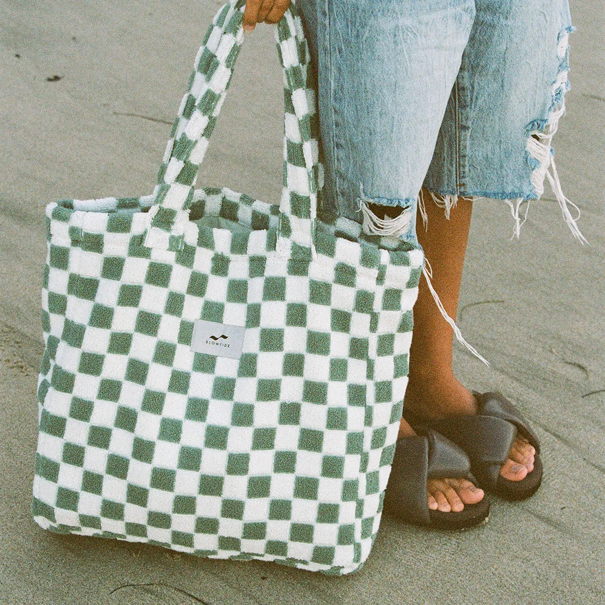 Mate Terry Tote Bag - Sage sold by SLOWTIDE product image thumbnail 2