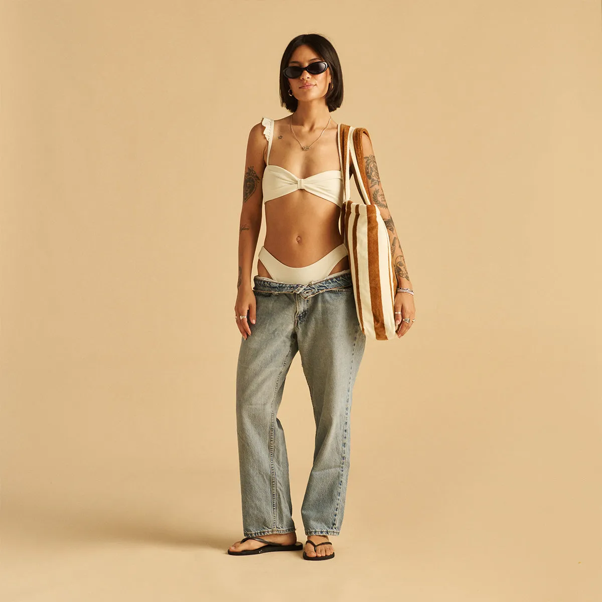 Cabana Terry Tote Bag - Brush sold by SLOWTIDE product image thumbnail 4