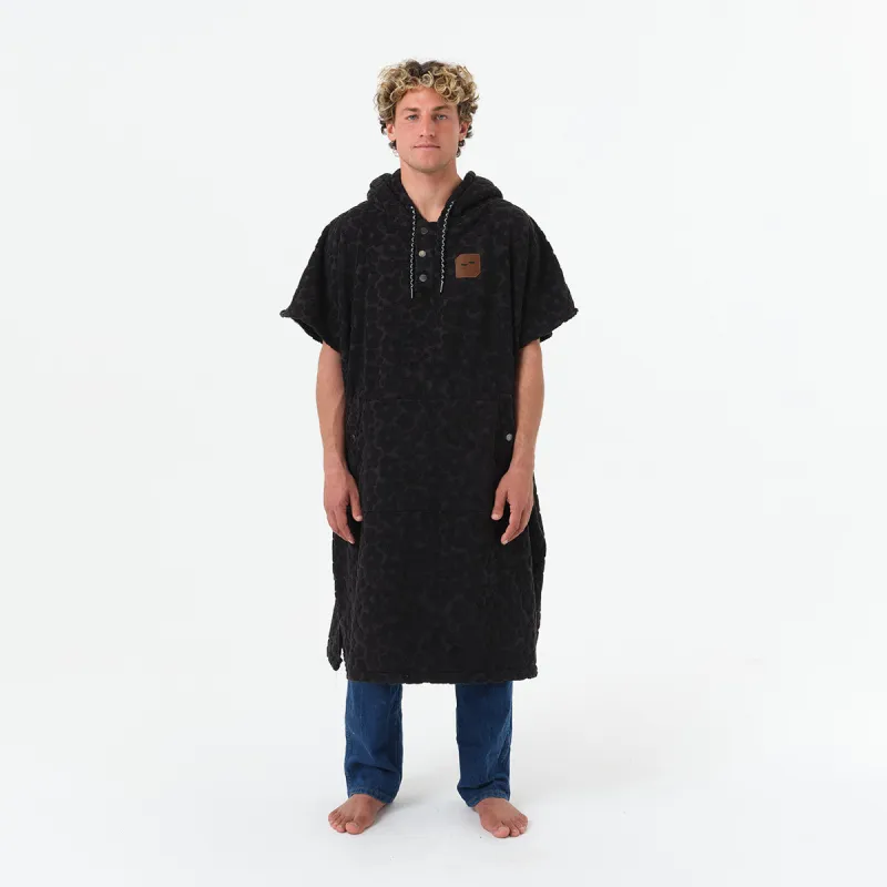 Ginny Extra-Warm Poncho - Black sold by SLOWTIDE