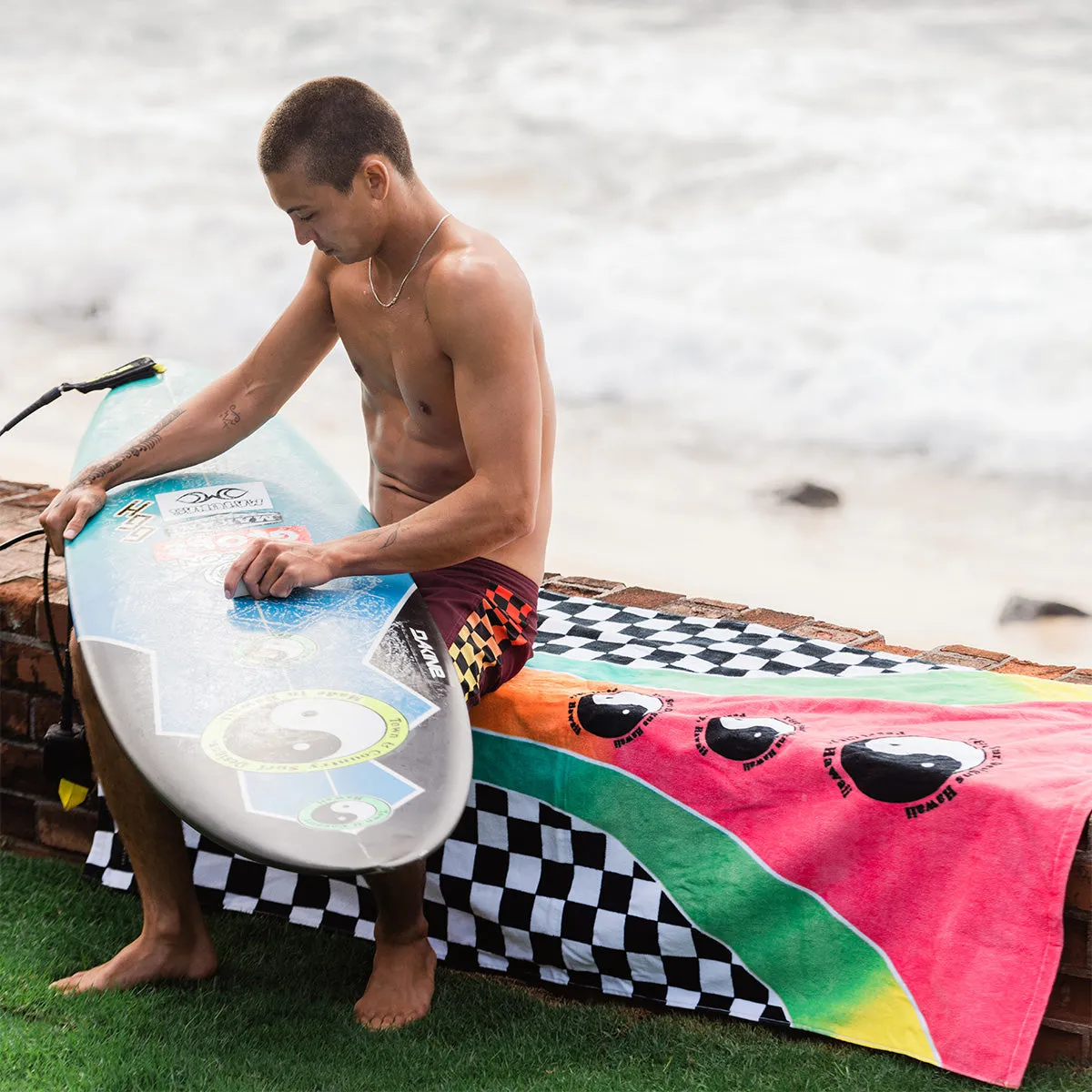 Town & Country Beach Towel - Guava | T&C Surf x Slowtide sold by SLOWTIDE product image thumbnail 5