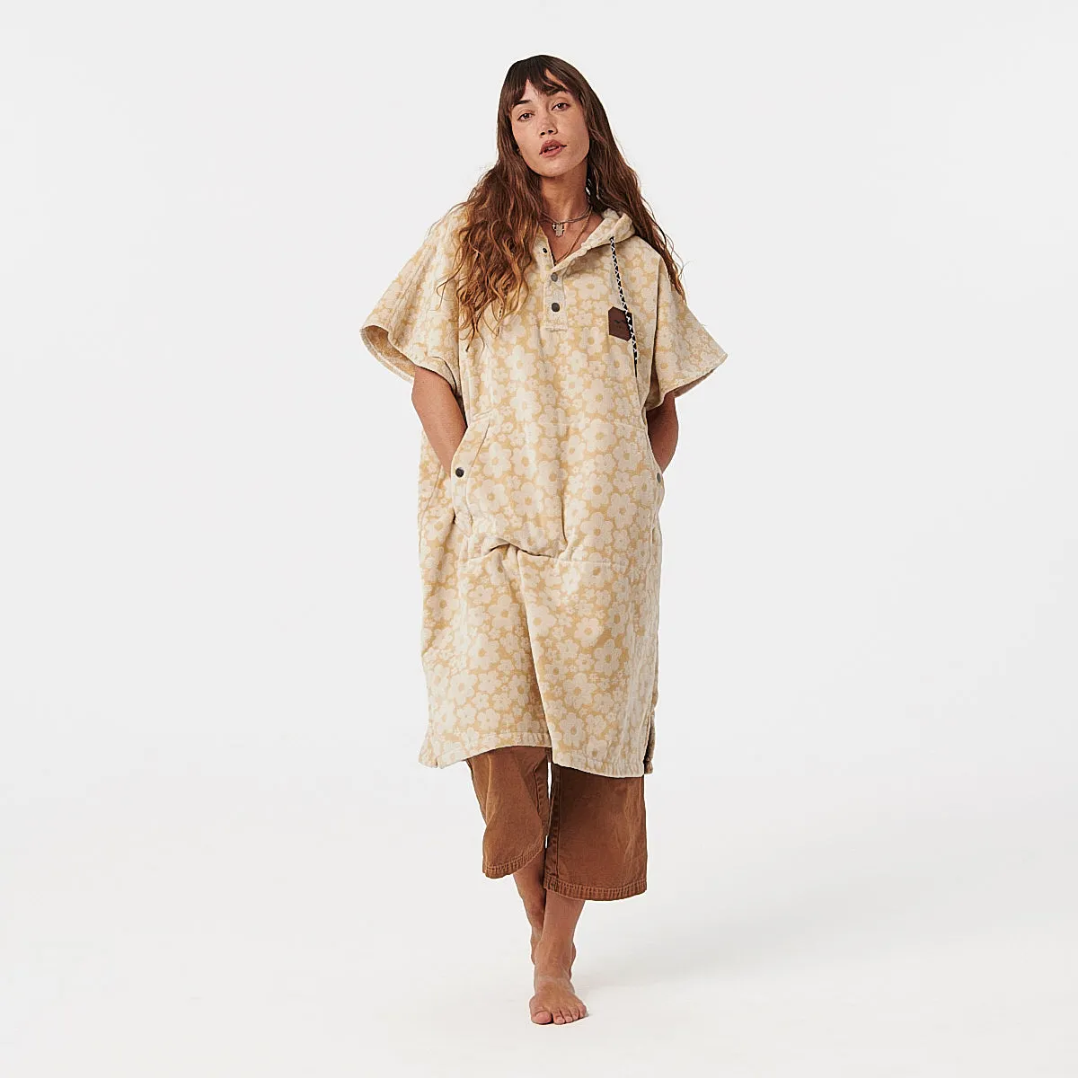 Ginny Extra-Warm Poncho - Sandstone sold by SLOWTIDE