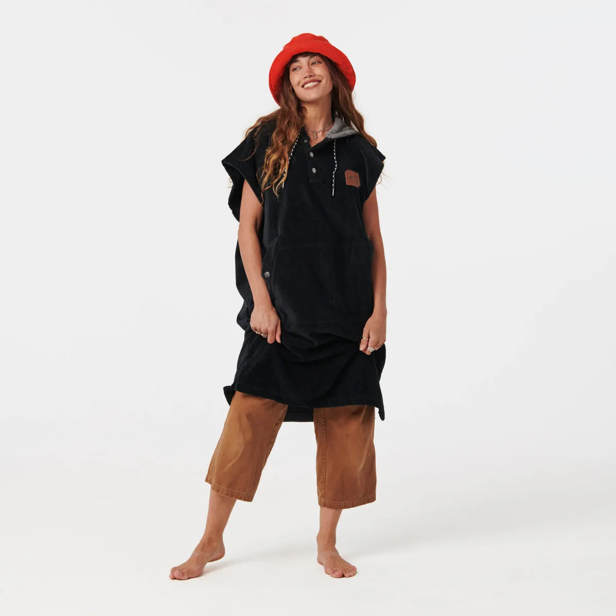 The Digs Extra-Warm Poncho - Black sold by SLOWTIDE product image thumbnail 5