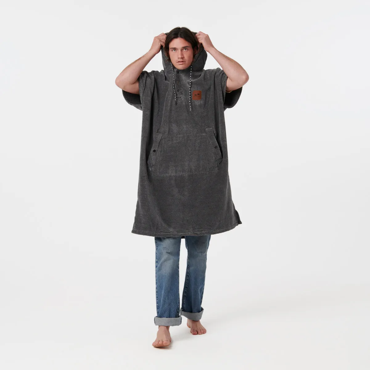 The Digs Extra-Warm Poncho - Heather Grey sold by SLOWTIDE