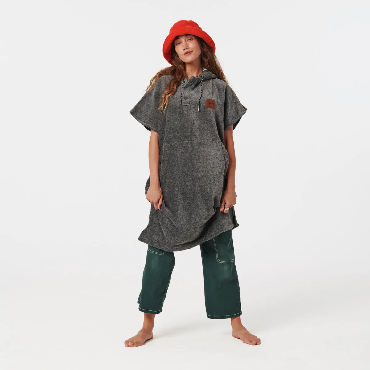 The Digs Extra-Warm Poncho - Heather Grey sold by SLOWTIDE product image thumbnail 3