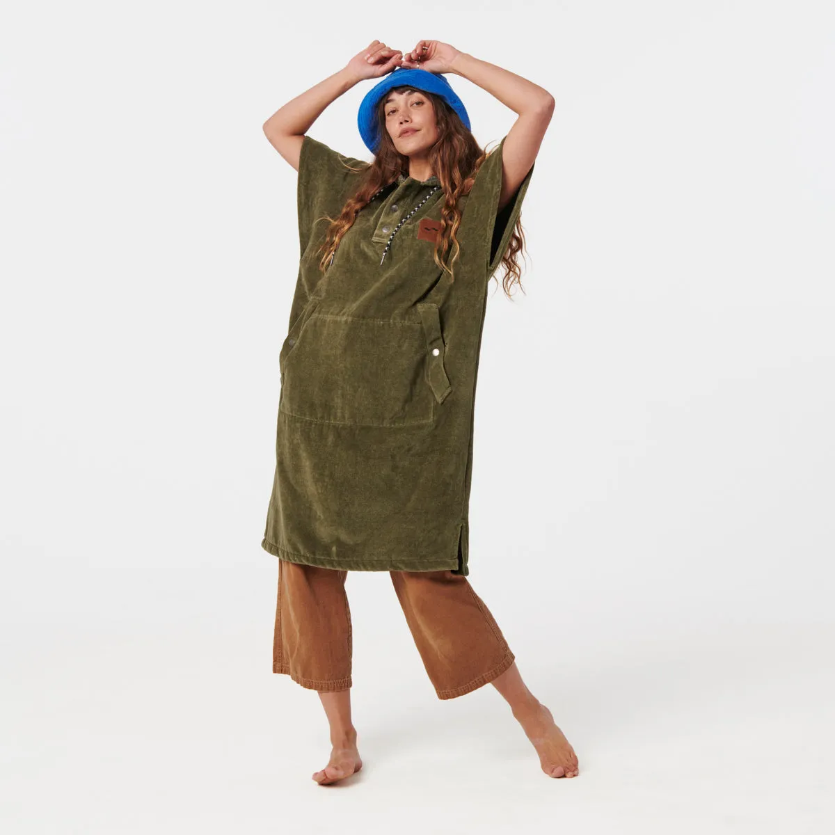 The Digs Extra-Warm Poncho - Green sold by SLOWTIDE product image thumbnail 4