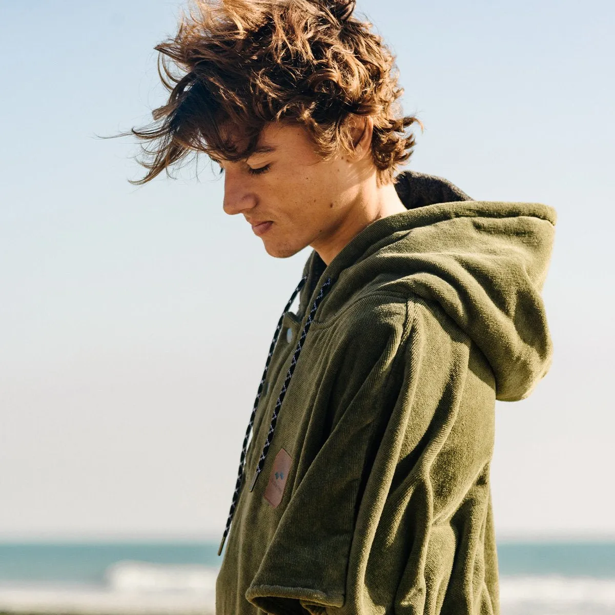 The Digs Extra-Warm Poncho - Green sold by SLOWTIDE product image thumbnail 5