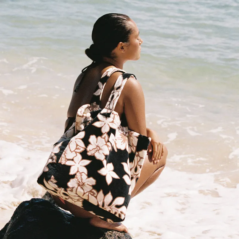 Olinda Terry Tote - Black made by SLOWTIDE