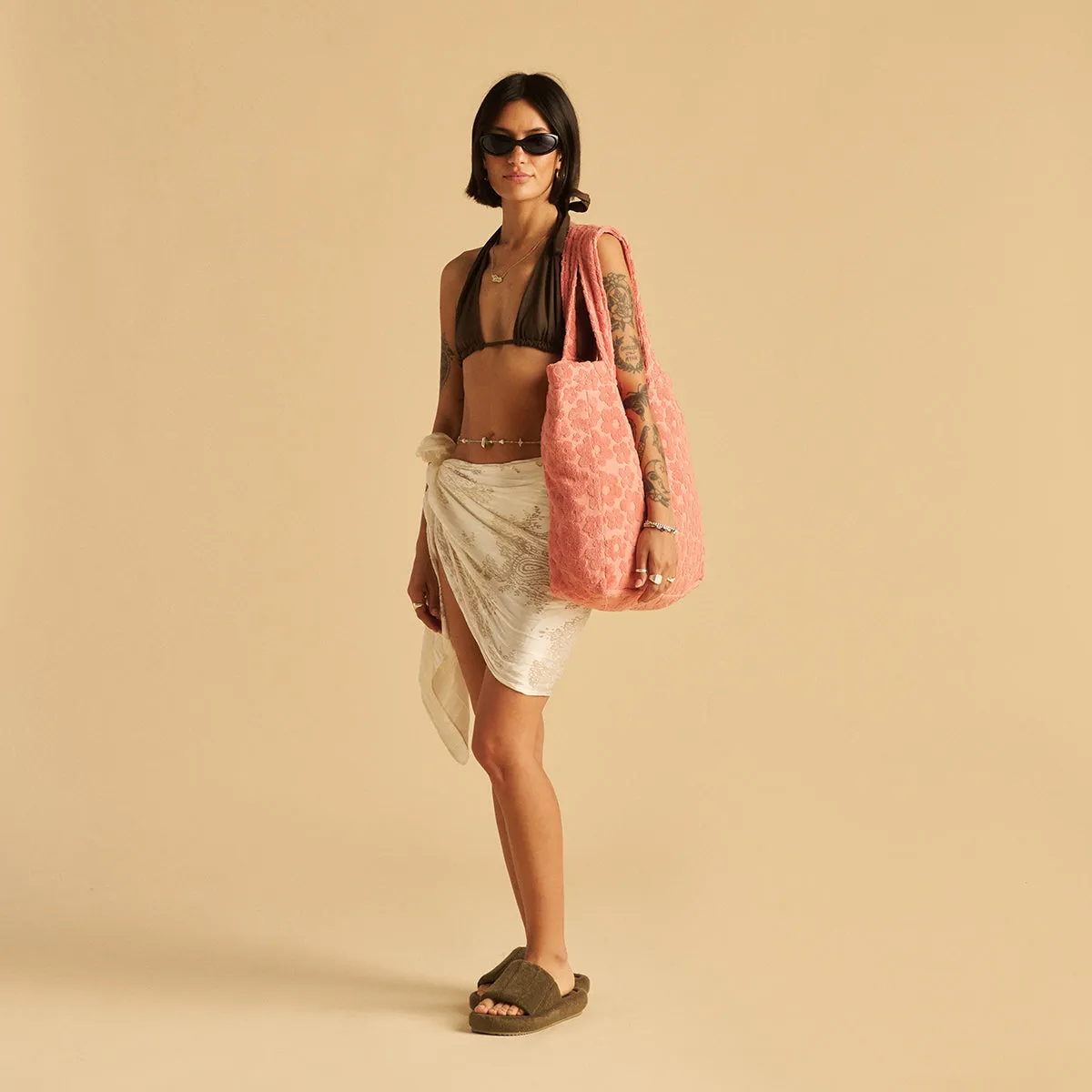 Ginny Terry Tote Bag - Guava sold by SLOWTIDE product image thumbnail 3
