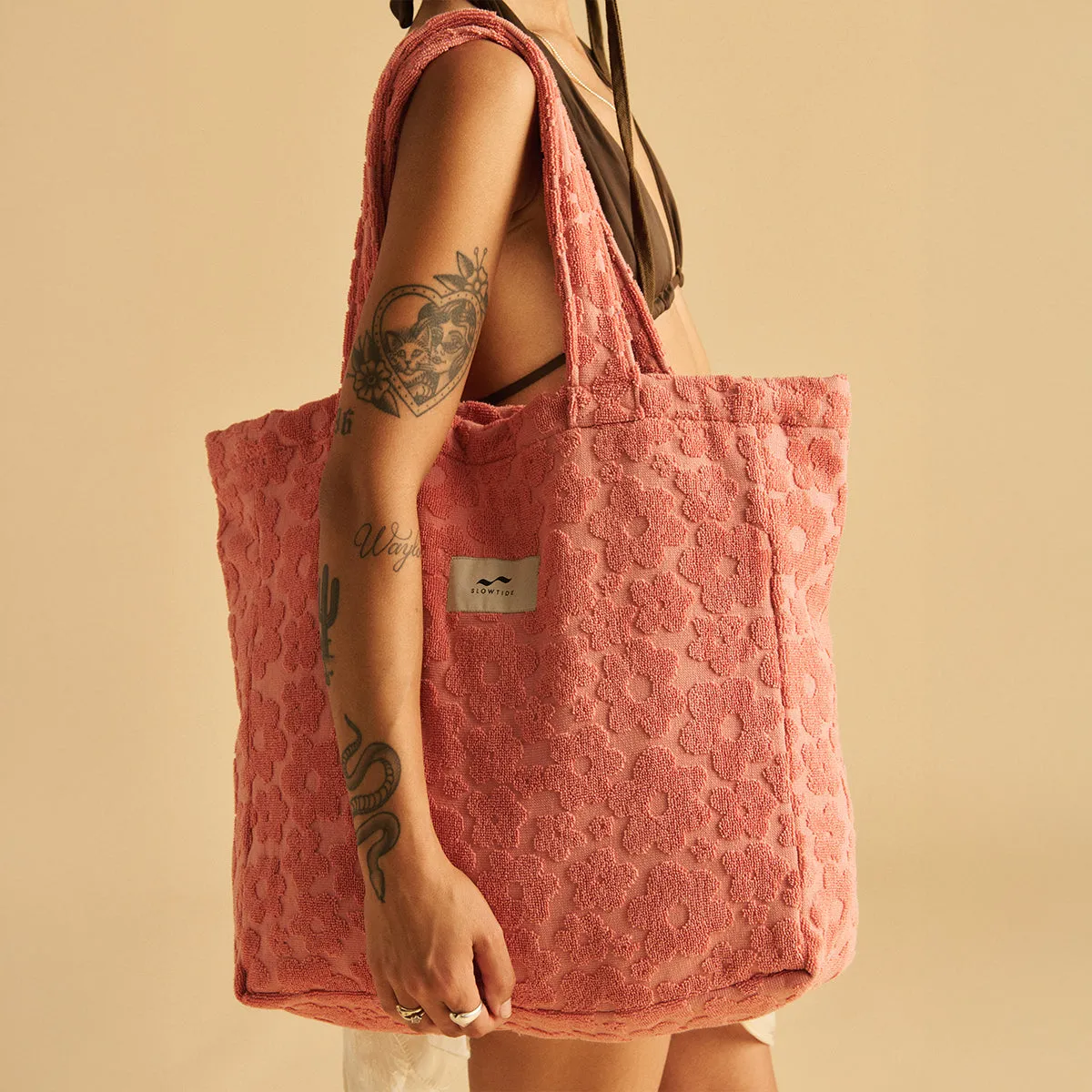 Ginny Terry Tote Bag - Guava sold by SLOWTIDE product image thumbnail 2