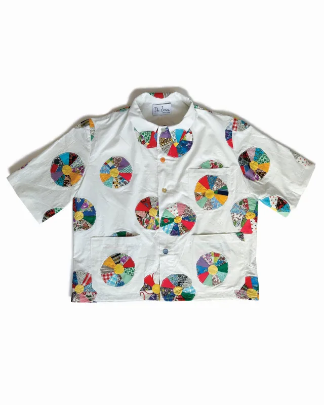 THE SHORT SLEEVED CHORE SHIRT - PINWHEELS sold by THE SERIES NY