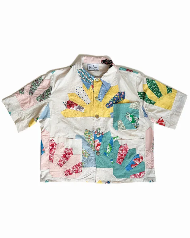 THE SHORT SLEEVED CHORE SHIRT - SUNBURST made by THE SERIES NY