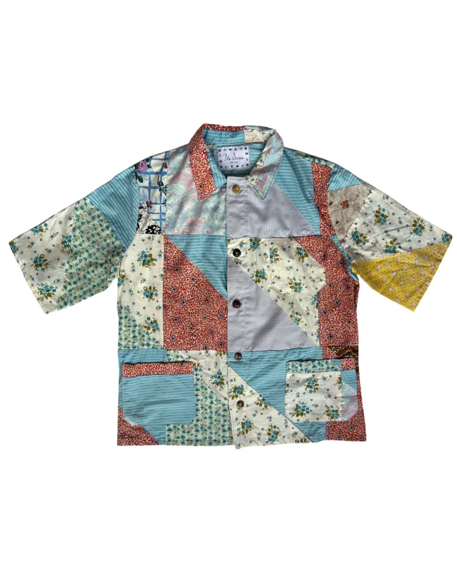 THE QUILTED CHORE SHIRT - BLUEBERRIES made by THE SERIES NY