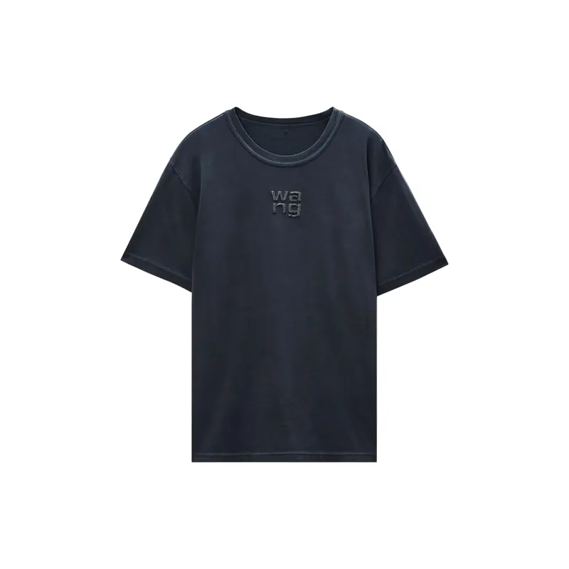 Short Sleeve Tee W/ Hotfix Logo (Washed BlacK) sold by TONS