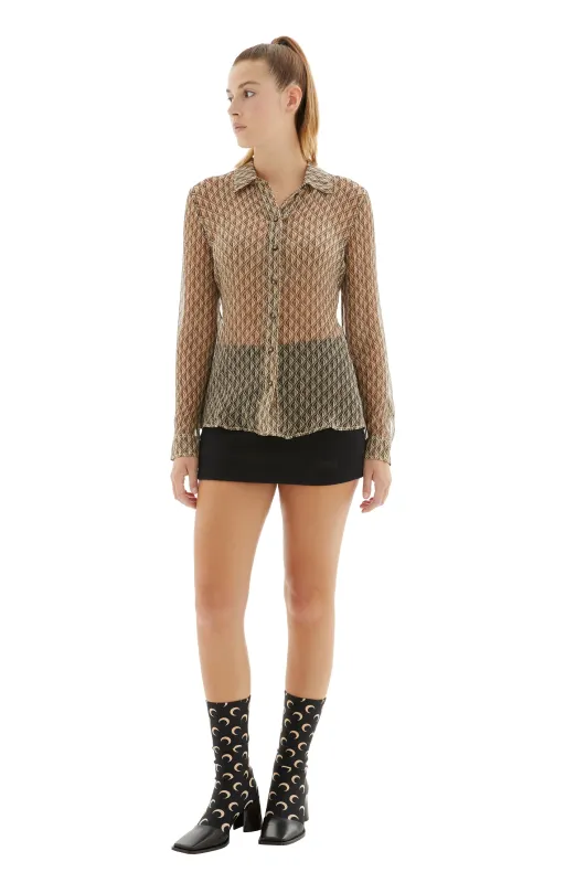 Moon Diamant Silk Blouse (Beige) sold by TONS