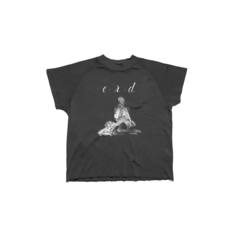 Woman In Sheet Raglan T-shirt (Faded Black) sold by TONS