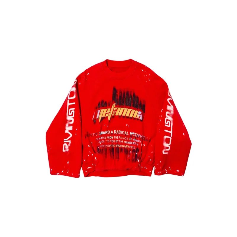 Radical Paper Rose Crewneck (Meta Red) sold by TONS