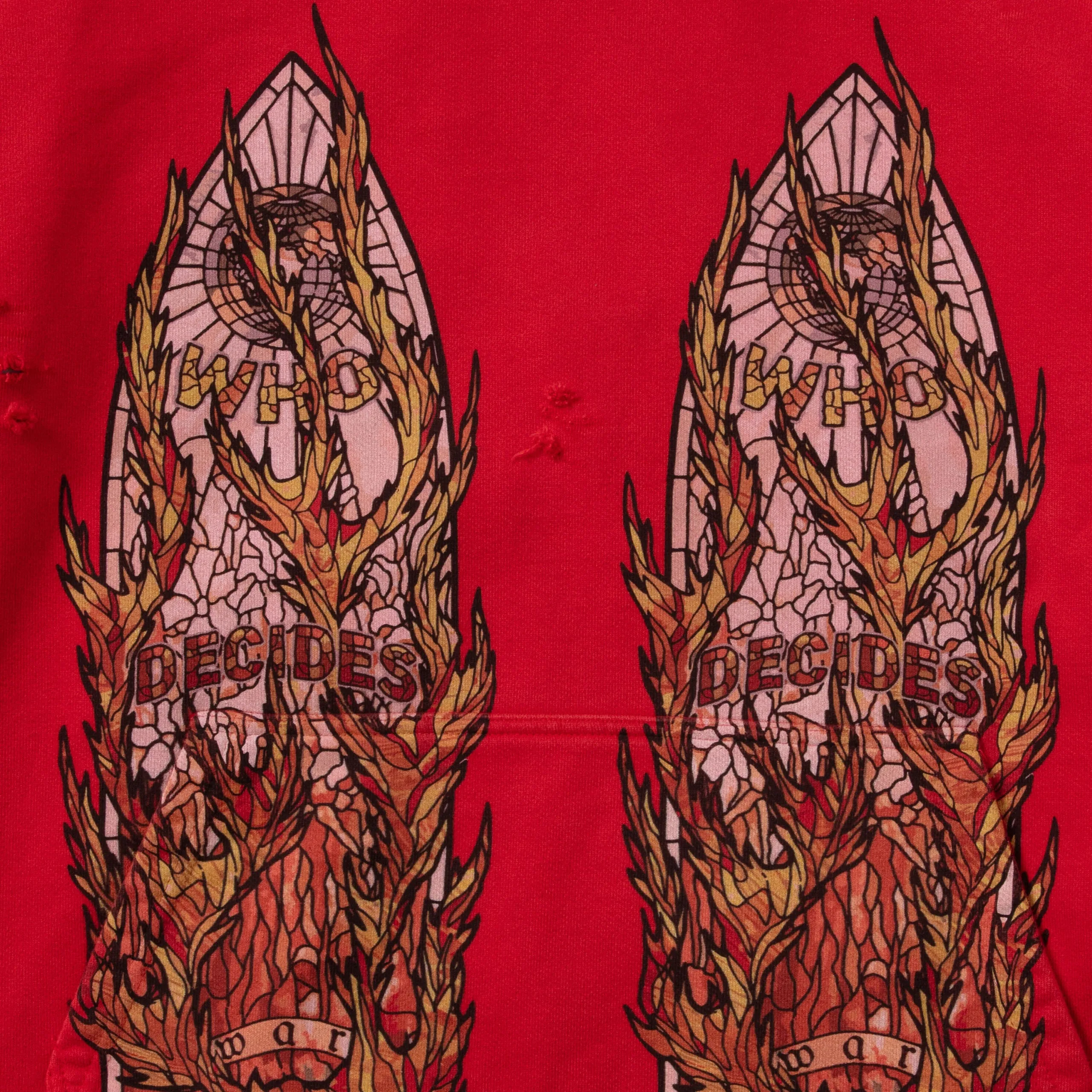Flame Glass Hooded Pullover (Ruby) sold by TONS product image thumbnail 2